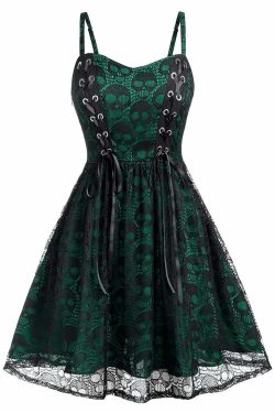 Gothic Lace Dress - Y2K Grunge, 90s Retro, Pastel Goth, Summer Party, Club & Popstar Outfits