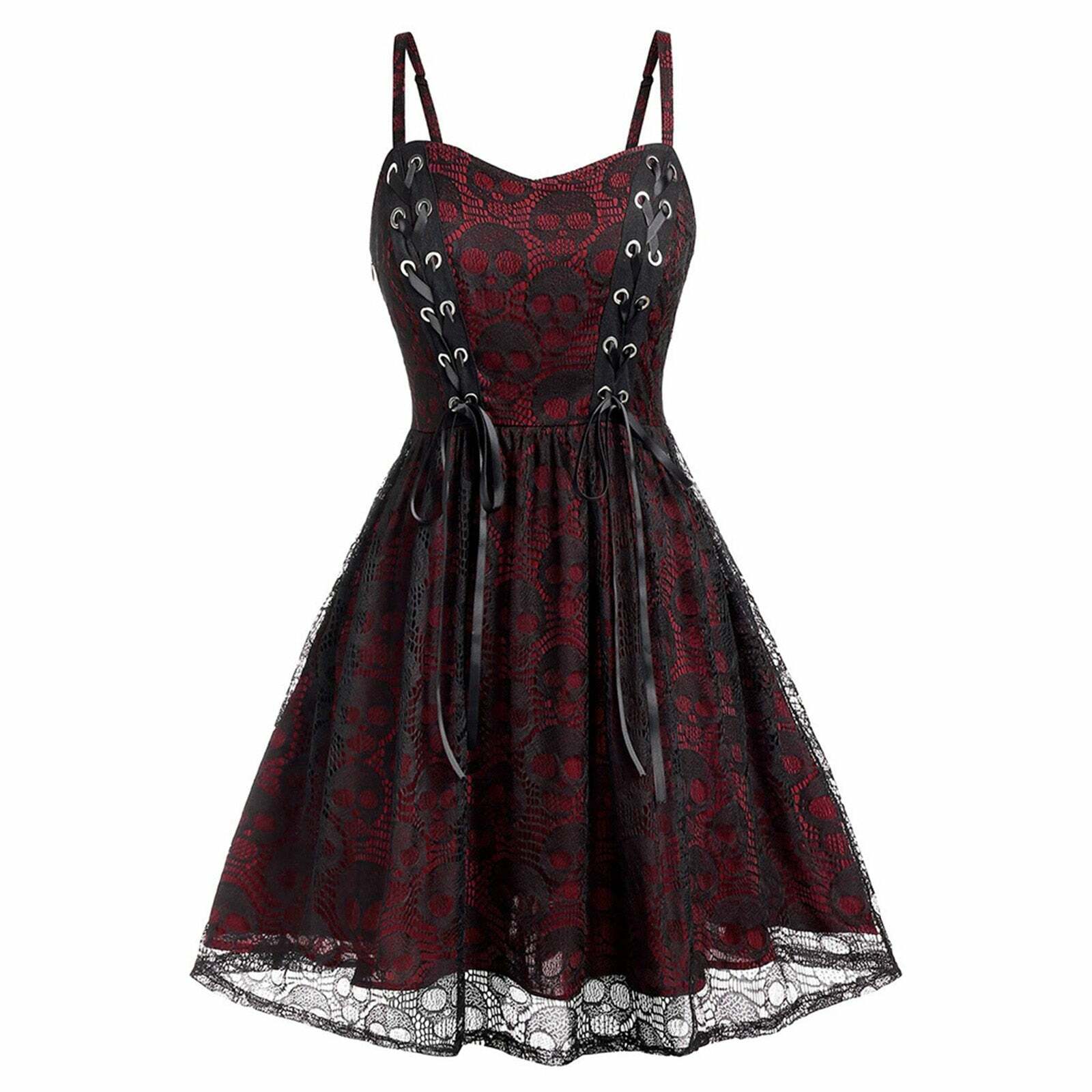 Gothic Lace Dress - Y2K Grunge, 90s Retro, Pastel Goth, Summer Party, Club & Popstar Outfits