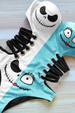 Gothic Nightmare Monokini One Piece Swimsuit - Y2K Grunge, 90s Retro, Pastel Goth Beachwear