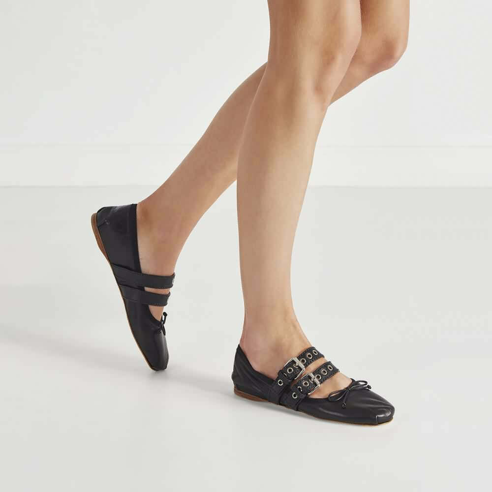 Gothic Punk Ballet Flats - Y2K Grunge, 90s Fashion, Retro Style, Pastel Goth, Y2K Club Out