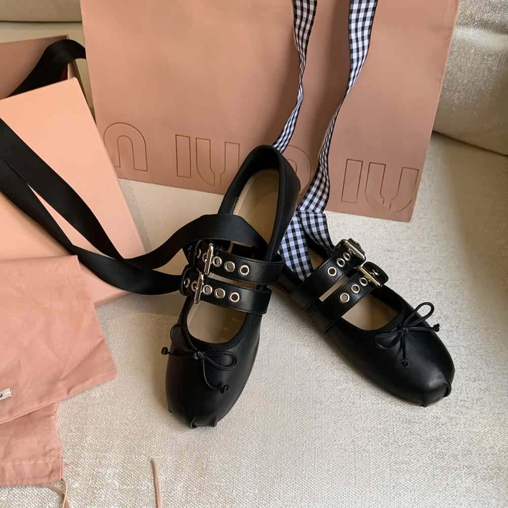 Gothic Punk Ballet Flats - Y2K Grunge, 90s Fashion, Retro Style, Pastel Goth, Y2K Club Out