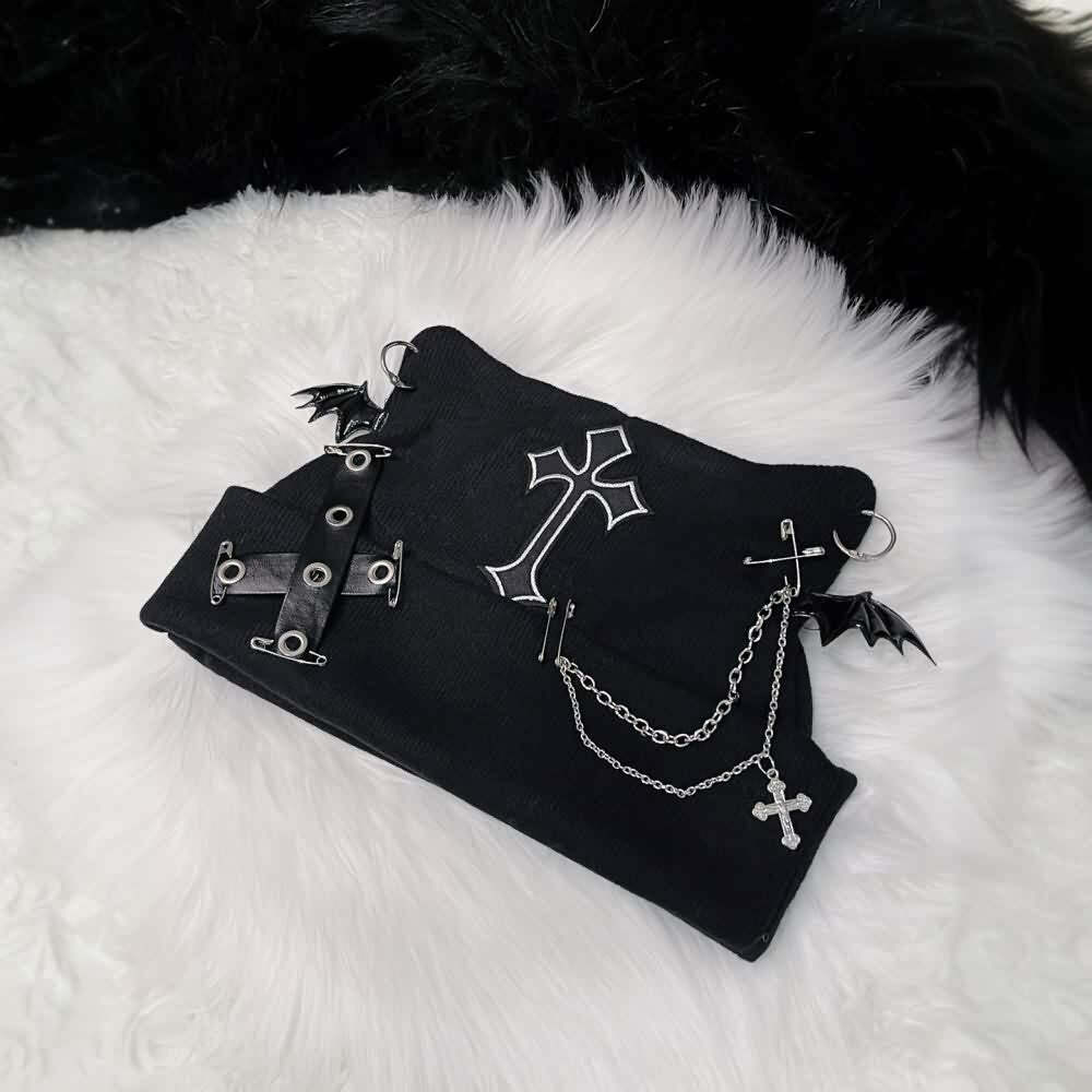 Gothic Rebel Soul Beanie - Y2K Grunge, 90s Fashion, Retro Style, Pastel Goth, Y2K Club