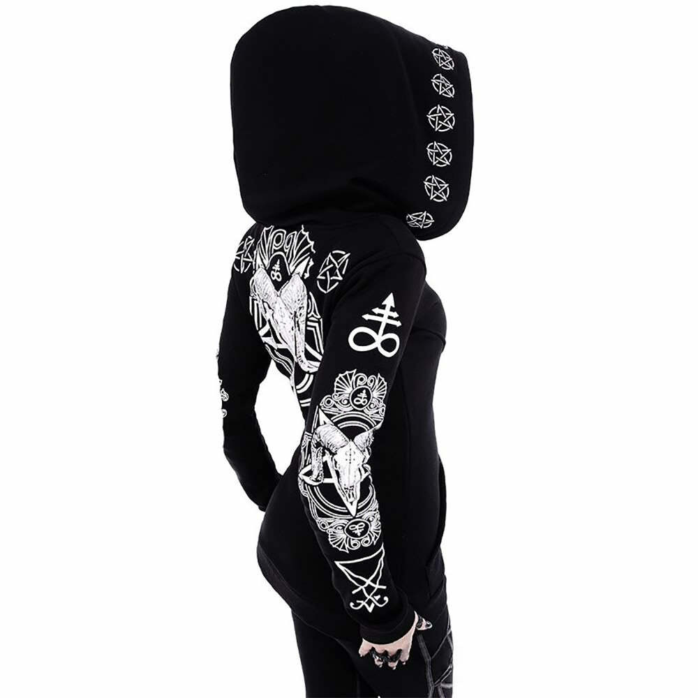 Gothic Ritual Zip Up Hoodie - Y2K Grunge, 90s Fashion, Retro Style, Pastel Goth, Y2K Club
