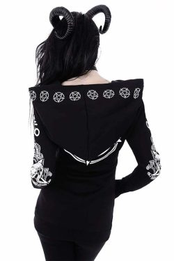 Gothic Ritual Zip Up Hoodie - Y2K Grunge, 90s Fashion, Retro Style, Pastel Goth, Y2K Club