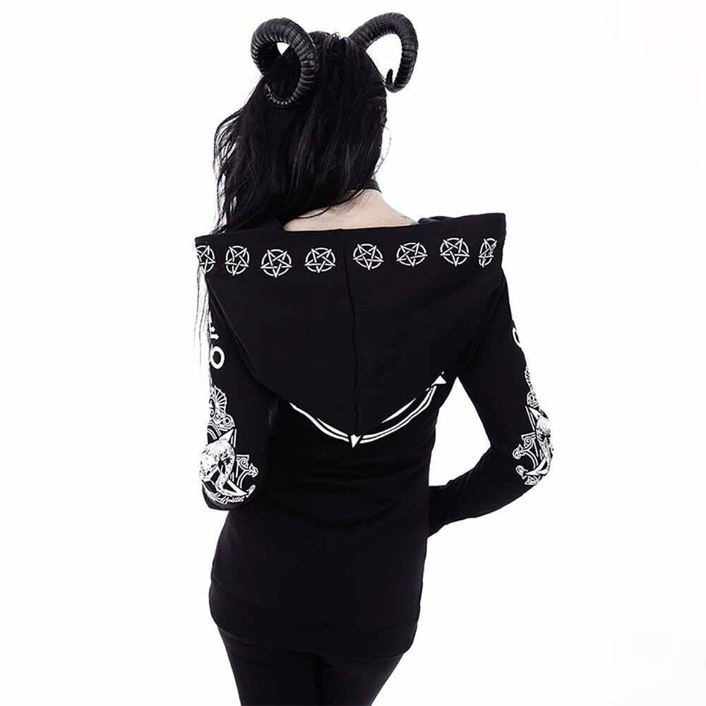 Gothic Ritual Zip Up Hoodie - Y2K Grunge, 90s Fashion, Retro Style, Pastel Goth, Y2K Club