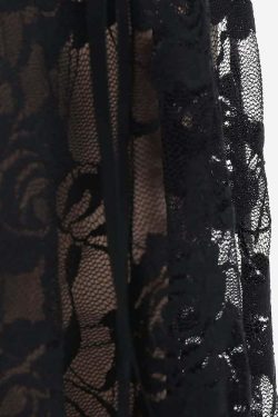 Gothic Rose Lace Flare Pants - Y2K Grunge, 90s Fashion, Retro Style, Y2K Club & Party Out