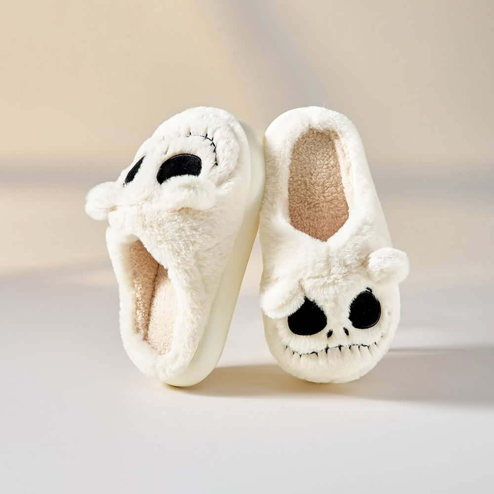 Gothic Skeleton Slippers - Y2K Grunge, 90s Retro, Pastel Goth, Y2K Party & Club Outfits