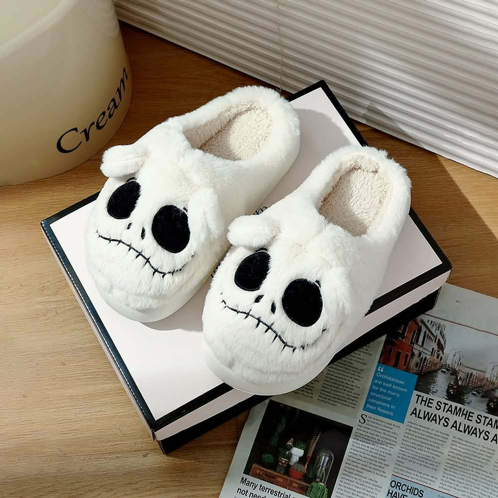 Gothic Skeleton Slippers - Y2K Grunge, 90s Retro, Pastel Goth, Y2K Party & Club Outfits