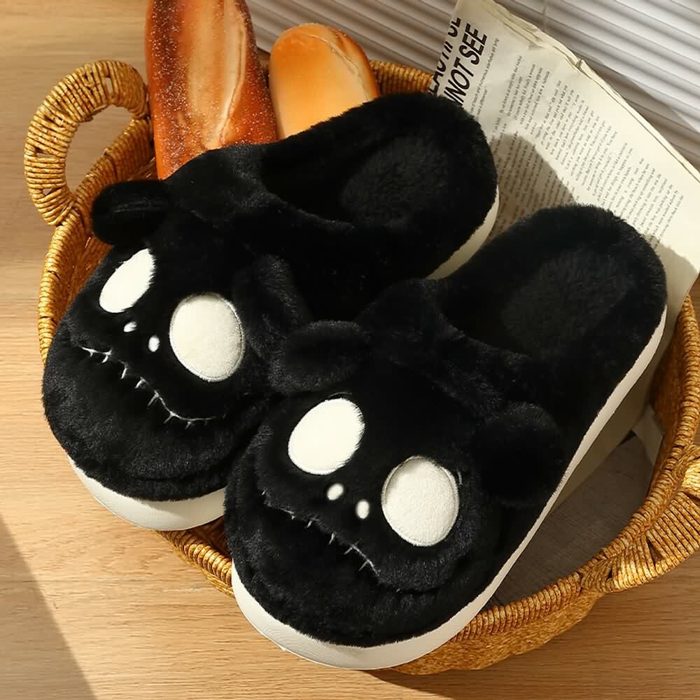 Gothic Skeleton Slippers - Y2K Grunge, 90s Retro, Pastel Goth, Y2K Party & Club Outfits
