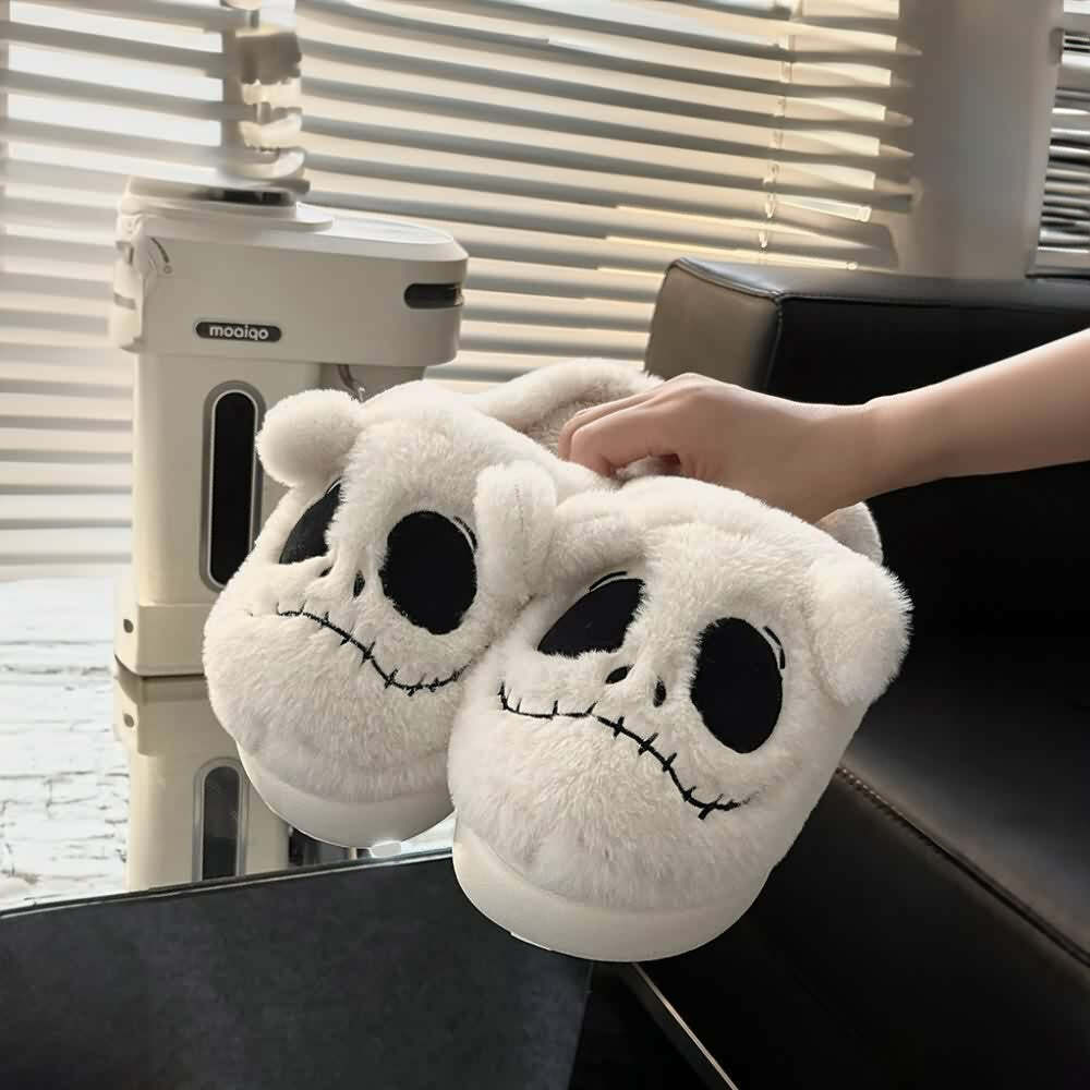 Gothic Skeleton Slippers - Y2K Grunge, 90s Retro, Pastel Goth, Y2K Party & Club Outfits