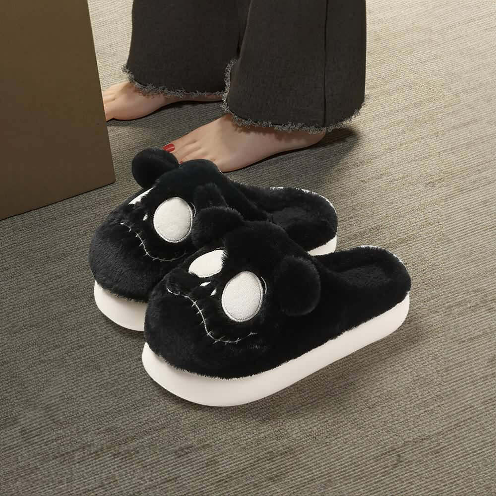 Gothic Skeleton Slippers - Y2K Grunge, 90s Retro, Pastel Goth, Y2K Party & Club Outfits