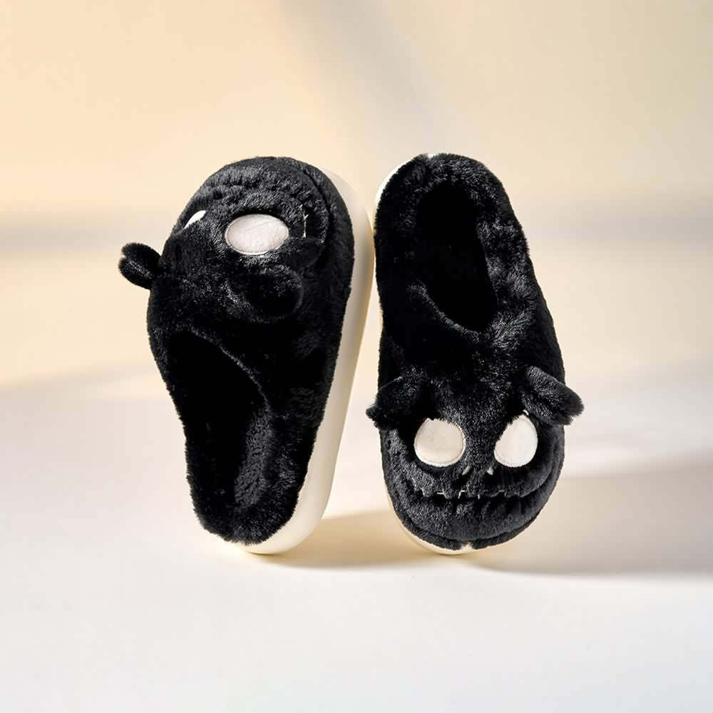 Gothic Skeleton Slippers - Y2K Grunge, 90s Retro, Pastel Goth, Y2K Party & Club Outfits