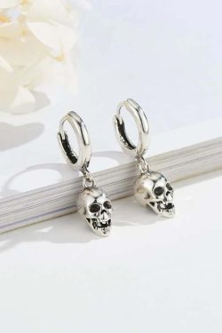 Gothic Skull Earrings - Y2K Grunge, 90s Retro, Pastel Goth, Y2K Party, and Summer Y2