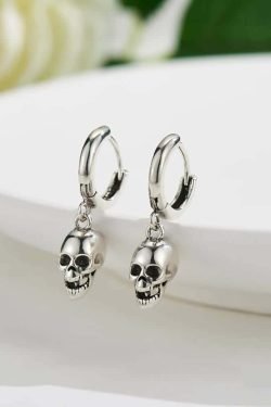 Gothic Skull Earrings - Y2K Grunge, 90s Retro, Pastel Goth, Y2K Party, and Summer Y2