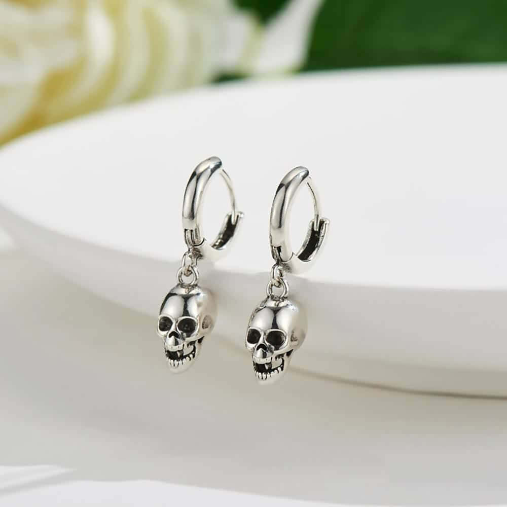 Gothic Skull Earrings - Y2K Grunge, 90s Retro, Pastel Goth, Y2K Party, and Summer Y2