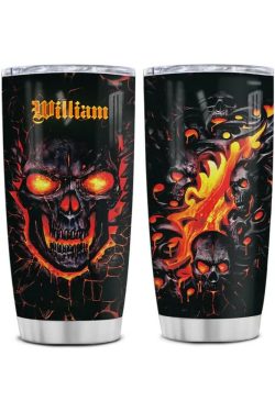 Gothic Skull Lava Stainless Steel Tumbler - Y2K Grunge, 90s Retro, Pastel Goth, Y2K Party