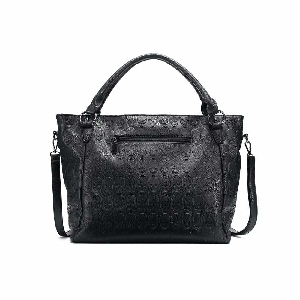 Gothic Skull Pattern Handbag - Perfect for Y2K, 90s Grunge, and Retro Summer Outfits