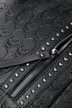 Gothic Skull Pattern Handbag - Perfect for Y2K, 90s Grunge, and Retro Summer Outfits