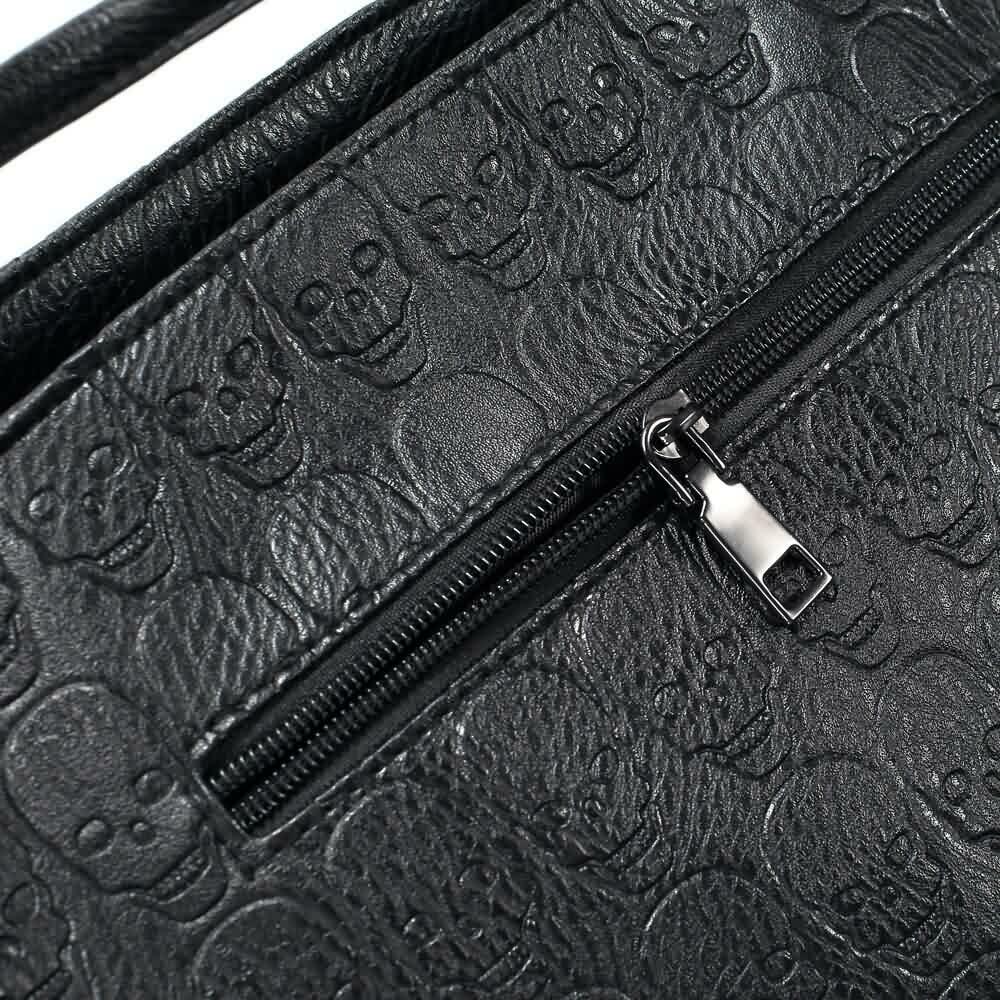 Gothic Skull Pattern Handbag - Perfect for Y2K, 90s Grunge, and Retro Summer Outfits