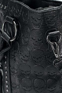 Gothic Skull Pattern Handbag - Perfect for Y2K, 90s Grunge, and Retro Summer Outfits
