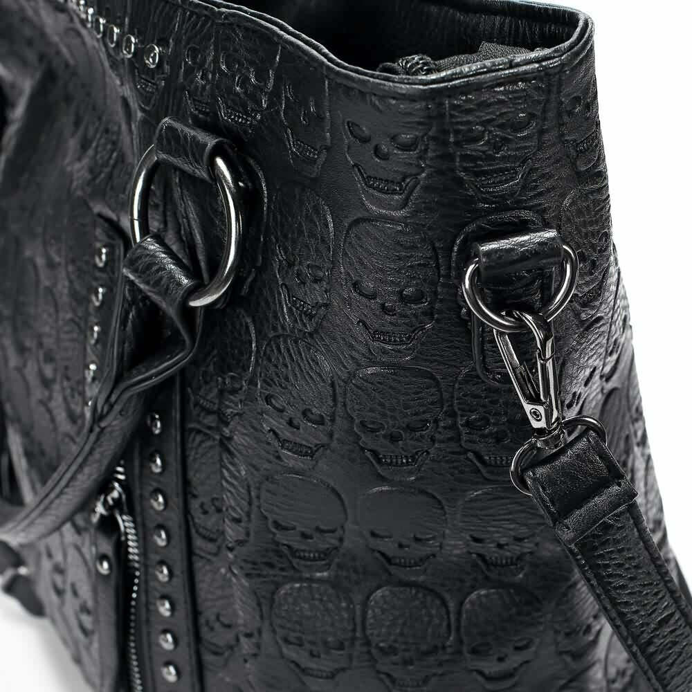 Gothic Skull Pattern Handbag - Perfect for Y2K, 90s Grunge, and Retro Summer Outfits