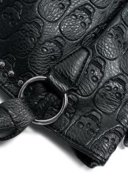 Gothic Skull Pattern Handbag - Perfect for Y2K, 90s Grunge, and Retro Summer Outfits