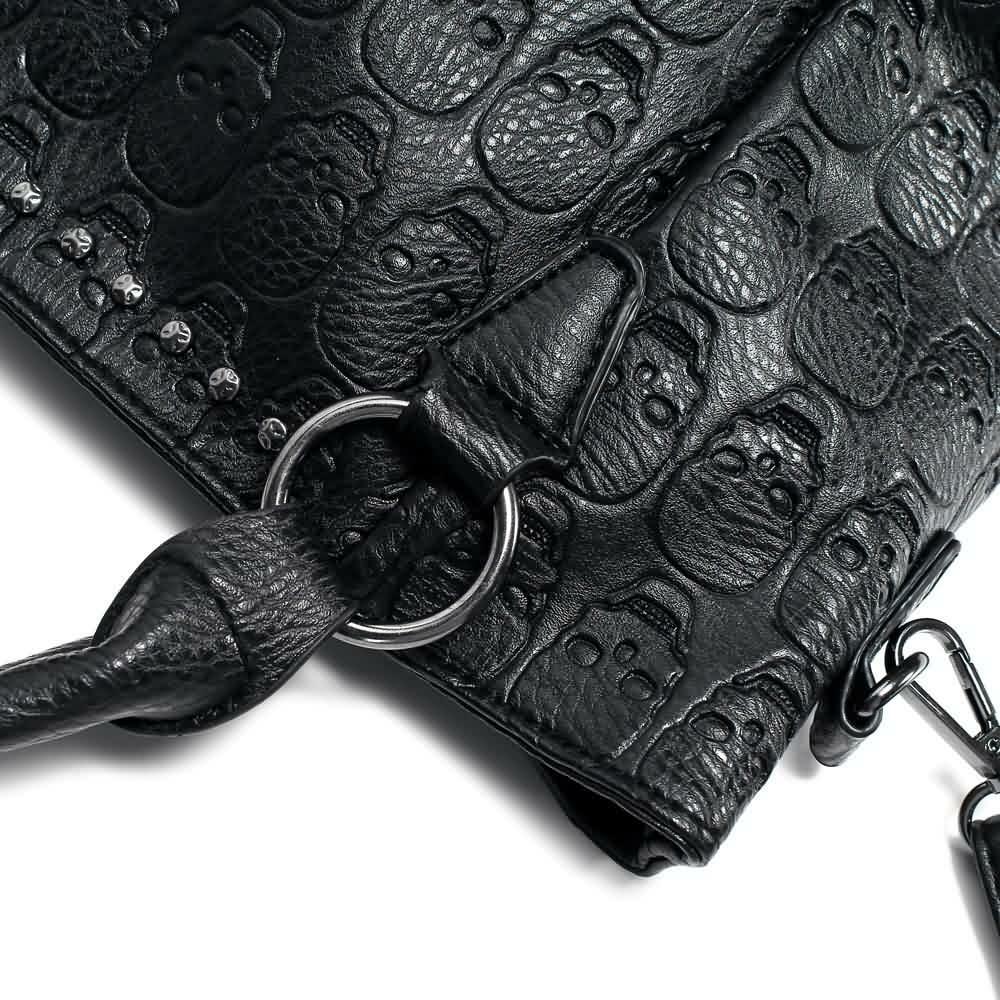 Gothic Skull Pattern Handbag - Perfect for Y2K, 90s Grunge, and Retro Summer Outfits