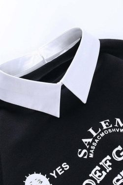 Gothic Y2K Ouija Board Sweatshirt - Retro 90s Grunge, Pastel Goth, Y2K Fashion Outfit