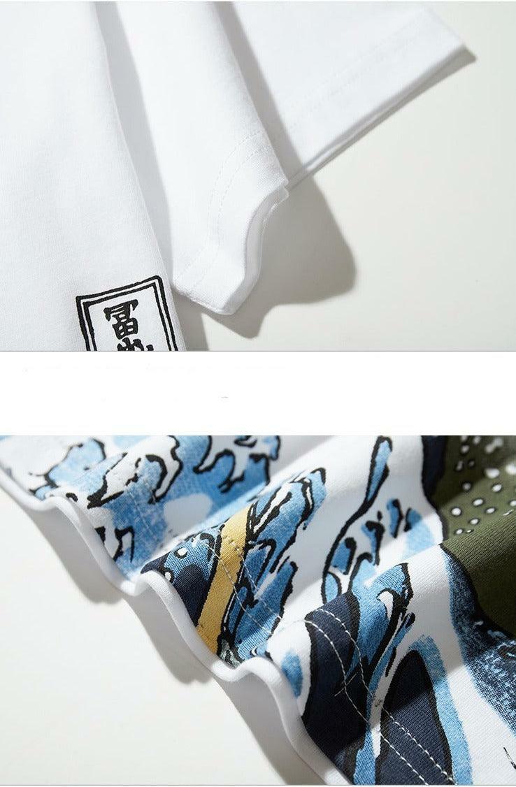 Great Wave Fitted Tee - Y2K Summer, 90s Grunge, Retro Style, Baby Tees, Y2K Popstar Outfit
