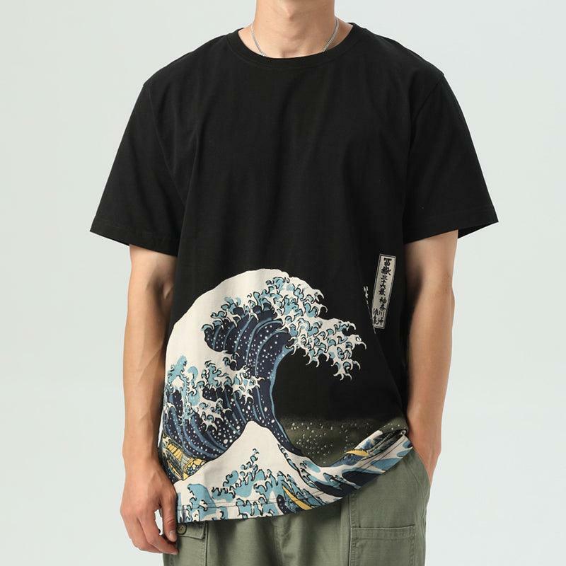 Great Wave Fitted Tee - Y2K Summer, 90s Grunge, Retro Style, Baby Tees, Y2K Popstar Outfit