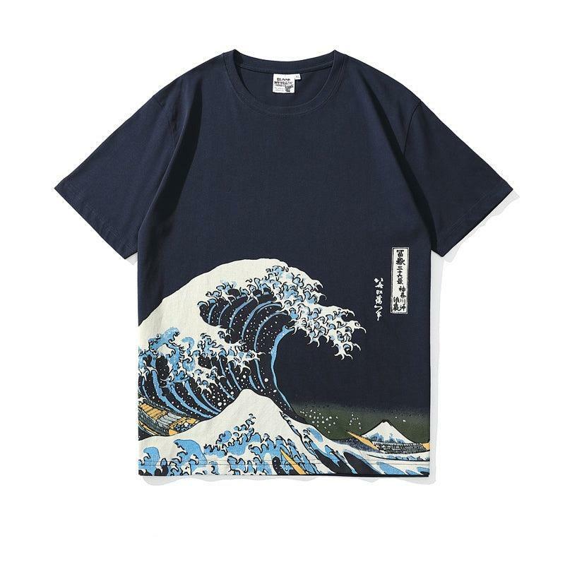 Great Wave Fitted Tee - Y2K Summer, 90s Grunge, Retro Style, Baby Tees, Y2K Popstar Outfit