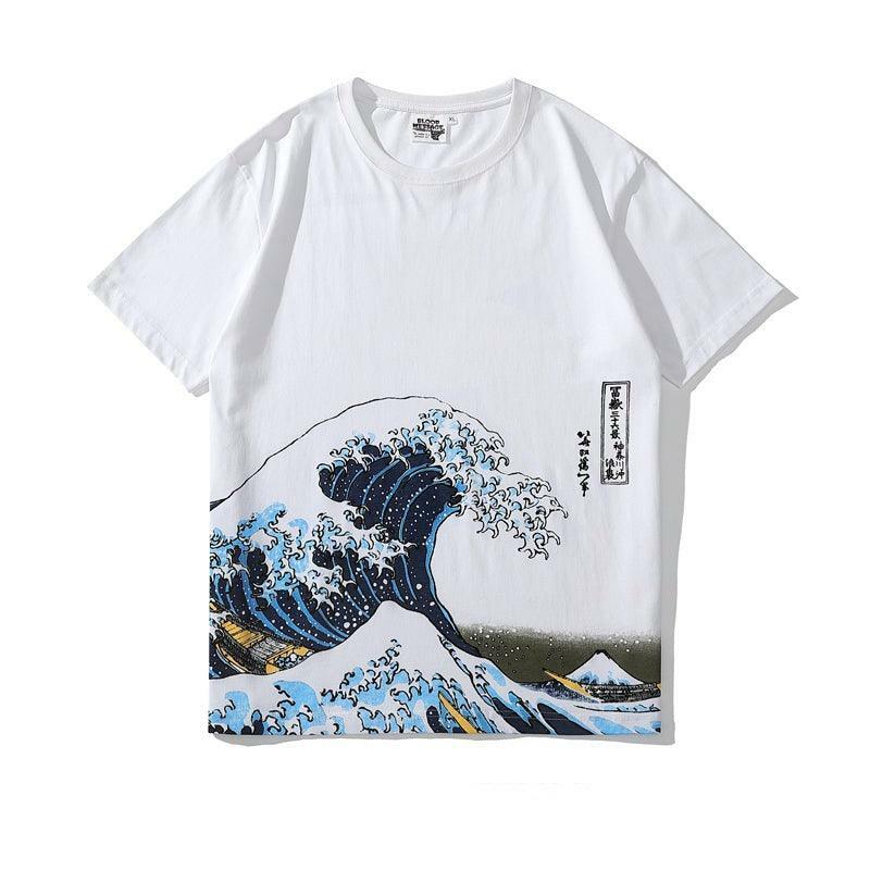 Great Wave Fitted Tee - Y2K Summer, 90s Grunge, Retro Style, Baby Tees, Y2K Popstar Outfit