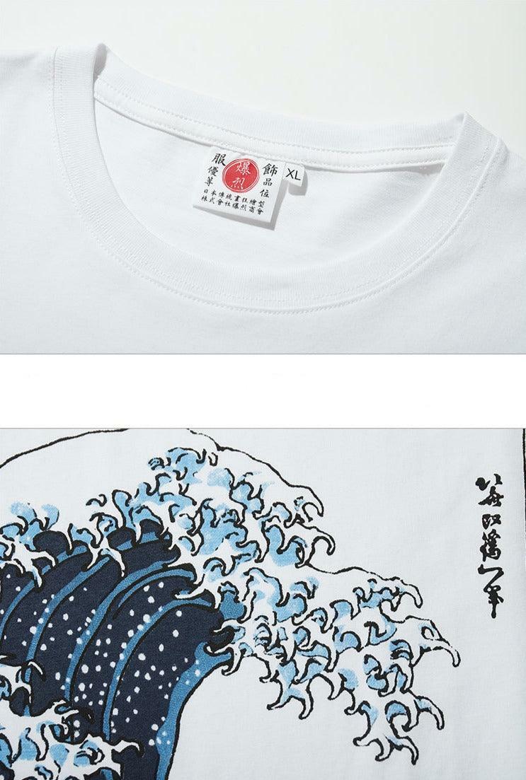 Great Wave Fitted Tee - Y2K Summer, 90s Grunge, Retro Style, Baby Tees, Y2K Popstar Outfit