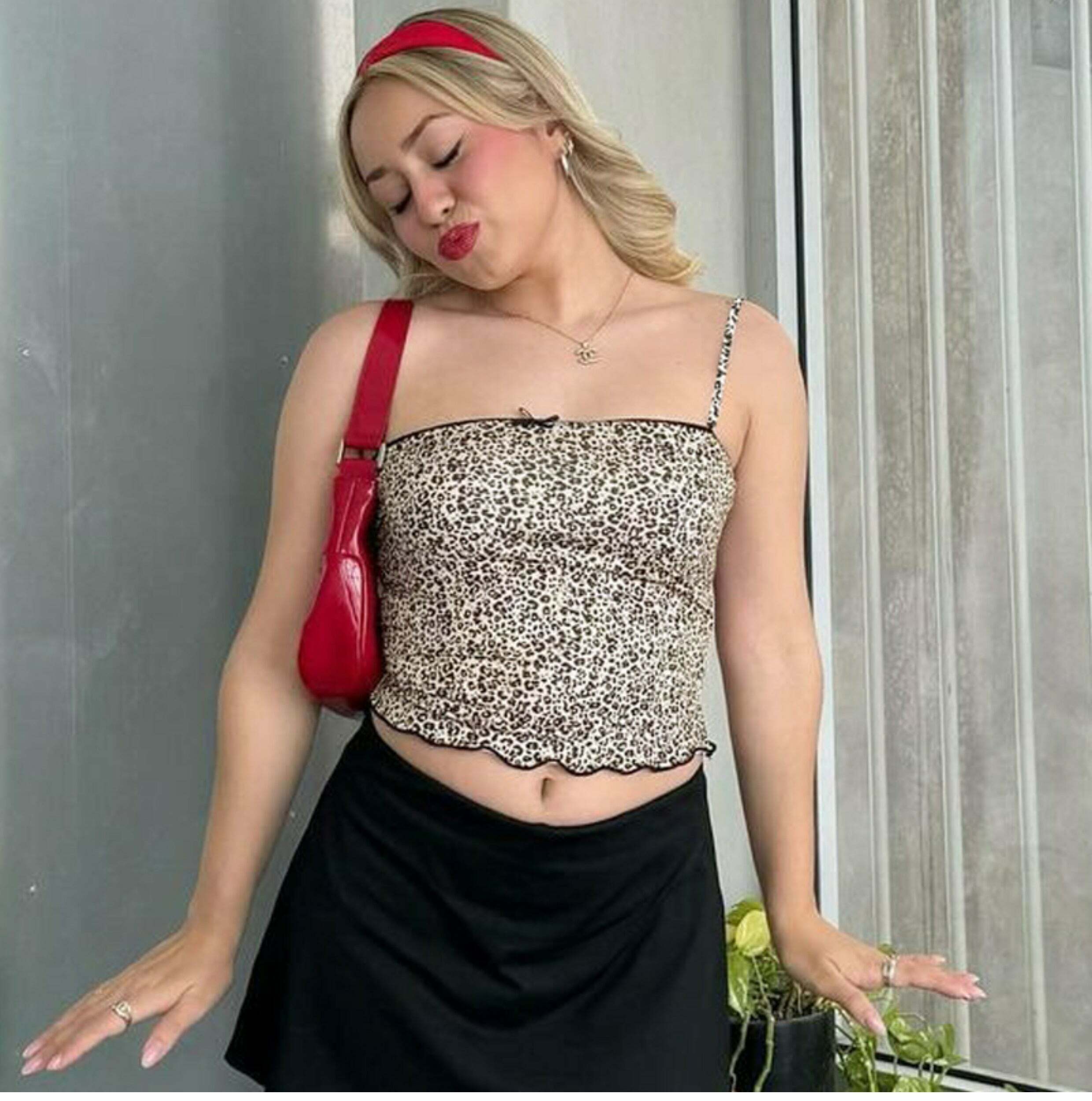 Grecia Leopard Print Top - Y2K Summer Grunge, 90s Fashion, Retro Style, Y2K Party Outfit