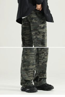 GTRG Camouflage Jeans - Y2K Summer Grunge, 90s Retro, Gothic Y2K, Y2K Club & Party