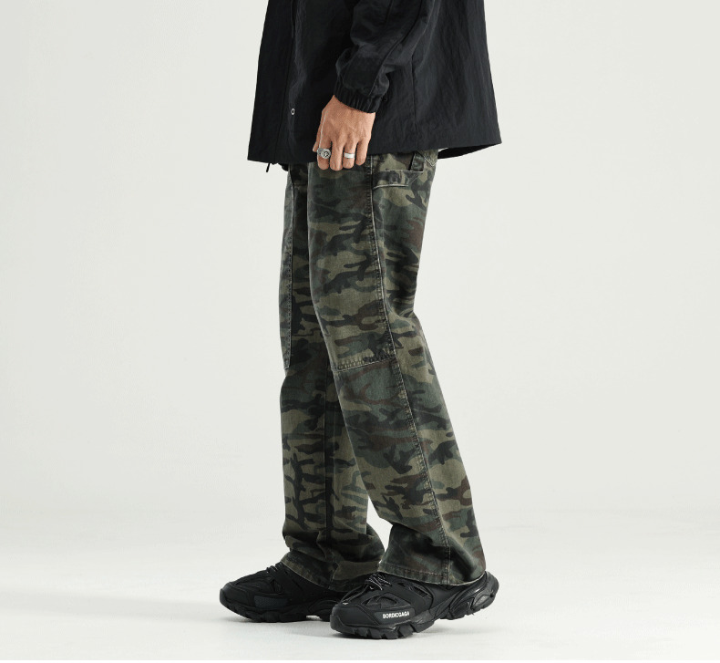 GTRG Camouflage Jeans - Y2K Summer Grunge, 90s Retro, Gothic Y2K, Y2K Club & Party