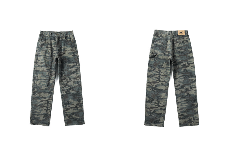 GTRG Camouflage Jeans - Y2K Summer Grunge, 90s Retro, Gothic Y2K, Y2K Club & Party