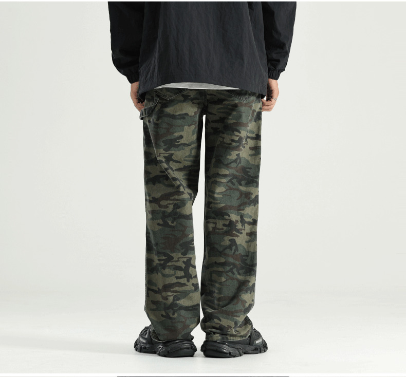 GTRG Camouflage Jeans - Y2K Summer Grunge, 90s Retro, Gothic Y2K, Y2K Club & Party
