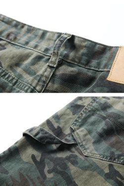 GTRG Camouflage Jeans - Y2K Summer Grunge, 90s Retro, Gothic Y2K, Y2K Club & Party