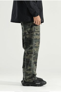 GTRG Camouflage Jeans - Y2K Summer Grunge, 90s Retro, Gothic Y2K, Y2K Club & Party