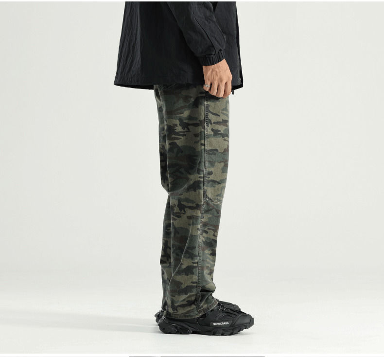 GTRG Camouflage Jeans - Y2K Summer Grunge, 90s Retro, Gothic Y2K, Y2K Club & Party