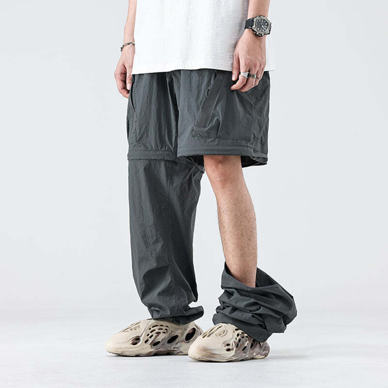 GTRG Detachable Cargo Pants - Y2K Grunge, 90s Fashion, Retro Style, Summer Y2K Outfits