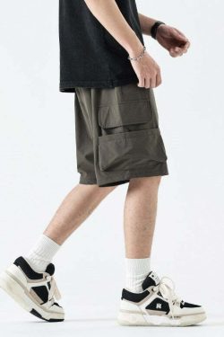 GTRG Everest Cargo Shorts - Y2K Summer Grunge, 90s Retro, Y2K Club & Party Outfits