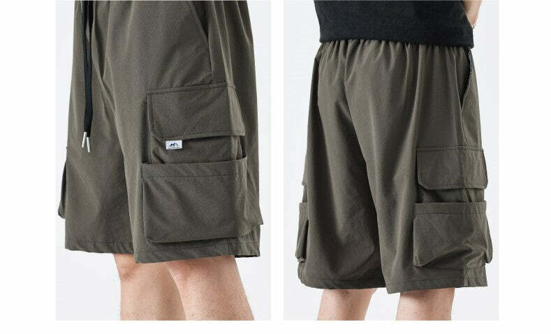GTRG Everest Cargo Shorts - Y2K Summer Grunge, 90s Retro, Y2K Club & Party Outfits
