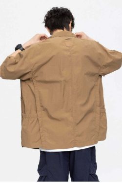 GTRG Paneled Button-Up Shirt - Y2K Summer Grunge, 90s Retro, Gothic Y2K, Y2K Club