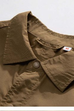 GTRG Paneled Button-Up Shirt - Y2K Summer Grunge, 90s Retro, Gothic Y2K, Y2K Club