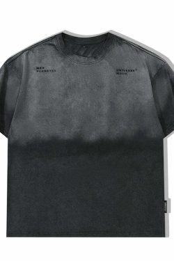 GTRG Retro-Washed Gradient Tee - Y2K Summer, 90s Grunge, Pastel Goth, Y2K Club & Party