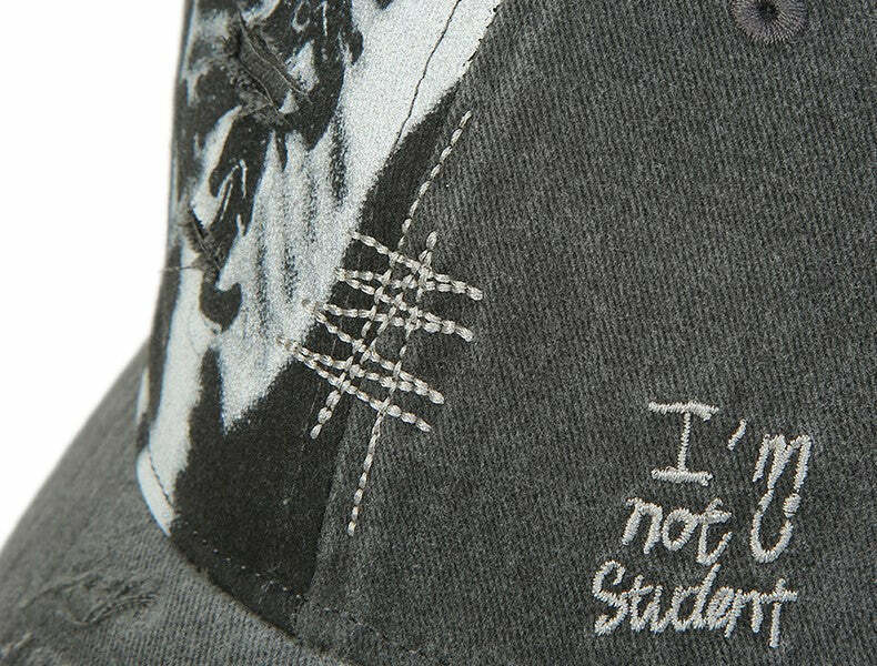 GUUKA 'Jester' Washed Cap - Y2K Grunge, 90s Retro, Summer Outfits, Pastel Goth,