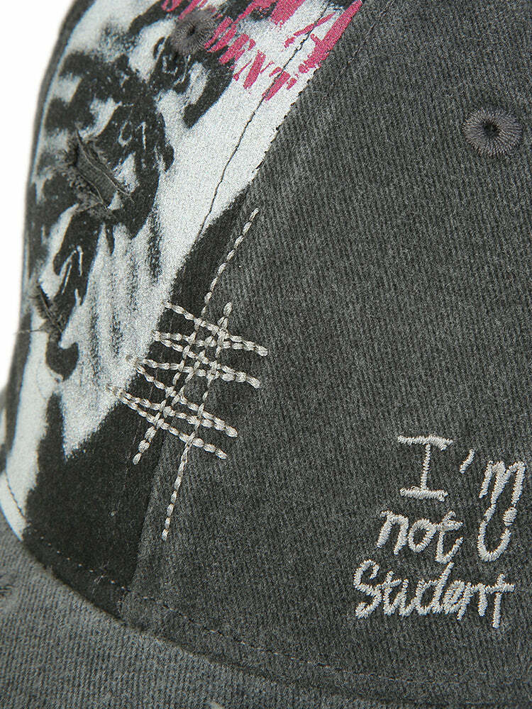 GUUKA 'Jester' Washed Cap - Y2K Grunge, 90s Retro, Summer Outfits, Pastel Goth,