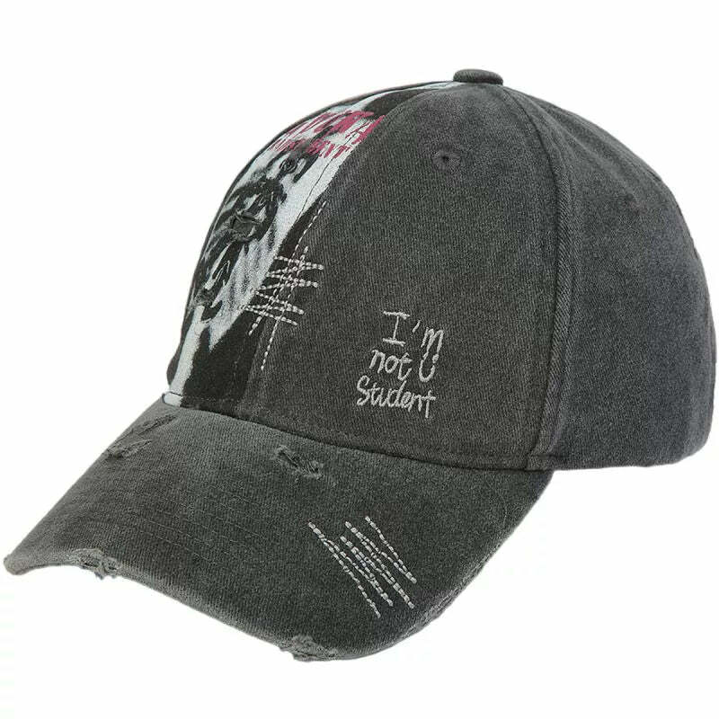 GUUKA 'Jester' Washed Cap - Y2K Grunge, 90s Retro, Summer Outfits, Pastel Goth,